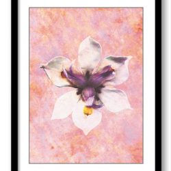 INSTANT DOWNLOAD White Purple Orchid Flower Bathroom Art Print Pink Coral Beige Elegant Bathroom Wall Decor Flower Print