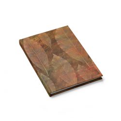 Journal Blank - Colorful Leaf Copper Brown Beige Nature Art Print Old Antique Vintage