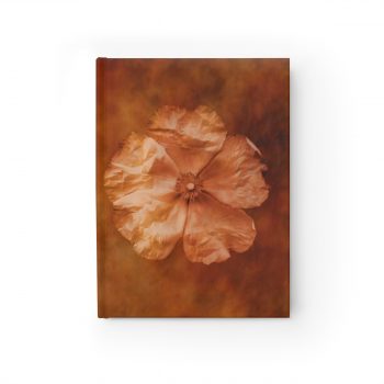 Journal Blank - Flower Art Print Old Antique Vintage Botanical Tan Beige Brown