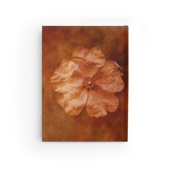 Journal Blank - Flower Art Print Old Antique Vintage Botanical Tan Beige Brown