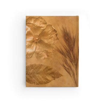 Journal Blank - Flower Leaf Wheat Art Print Old Antique Vintage Botanical Beige Cream