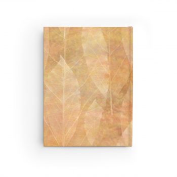 Journal Blank - Leaves Leaf Vein Print Beige Cream Brown Nature Art Print Old Antique Vintage