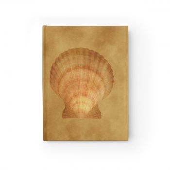 Journal Blank - Sea Shell Seashell Ocean Beige Sand Art Print Old Antique Vintage Botanical Beige Brown