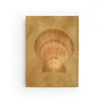 Journal Blank - Sea Shell Seashell Ocean Beige Sand Art Print Old Antique Vintage Botanical Beige Brown