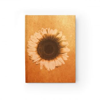 Journal Blank - Sunflower Flower Art Print Old Antique Vintage Beige Yellow Brown Gold