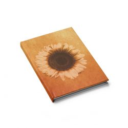 Journal Blank - Sunflower Flower Art Print Old Antique Vintage Beige Yellow Brown Gold