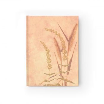 Journal Blank - Wheat Field Wheat Field Print Coral Beige Landscape Nature Art Print Old Antique Vintage