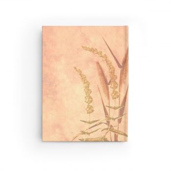 Journal Blank - Wheat Field Wheat Field Print Coral Beige Landscape Nature Art Print Old Antique Vintage