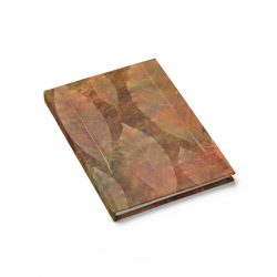 Journal Ruled Line - Colorful Leaf Copper Brown Beige Nature Art Print Old Antique Vintage