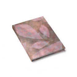 Journal Ruled Line - Colorful Leaves Leaf Print Purple Beige Cream Brown Nature Art Print Old Antique Vintage