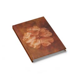 Journal Ruled Line - Flower Art Print Old Antique Vintage Botanical Tan Beige Brown