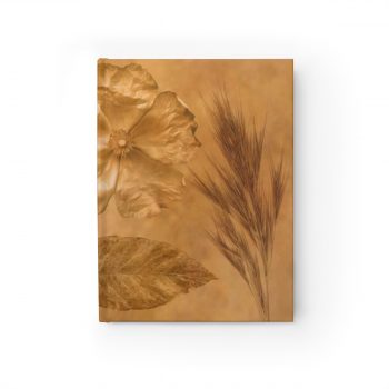 Journal Ruled Line - Flower Leaf Wheat Art Print Old Antique Vintage Botanical Beige Cream