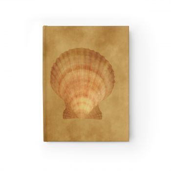 Journal Ruled Line - Sea Shell Seashell Ocean Beige Sand Art Print Old Antique Vintage Botanical Beige Brown