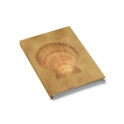 Journal Ruled Line - Sea Shell Seashell Ocean Beige Sand Art Print Old Antique Vintage Botanical Beige Brown