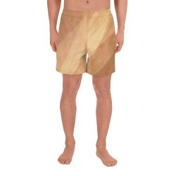 Men's Athletic Long Shorts Beachwear Swimwear Leaves Leaf Print Abstract Sand Brown Beige Cream Nature Art Print Old Antique Vintage