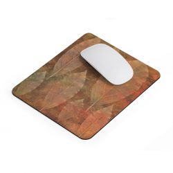 Mousepad Colorful Leaf Copper Brown Beige Nature Art Print Old Antique Vintage