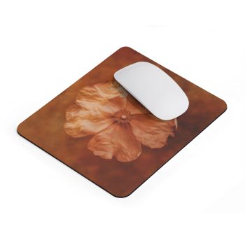 Mousepad Flower Art Print Old Antique Vintage Botanical Tan Beige Brown