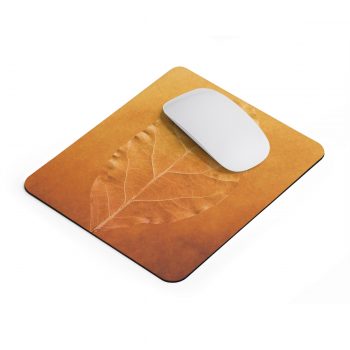 Mousepad Golden Leaf Vein Print Beige Gold Nature Art Print Old Antique Vintage