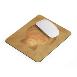 Mousepad Sea Shell Ocean Beige Sand Art Print Old Antique Vintage Botanical Beige Brown