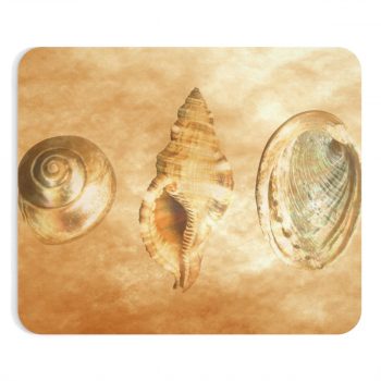 Mousepad Sea Shells Seashells Ocean Beach Beige Sand Art Print Old Antique Vintage