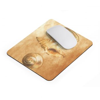 Mousepad Sea Shells Seashells Ocean Beach Beige Sand Art Print Old Antique Vintage