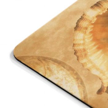 Mousepad Sea Shells Seashells Ocean Cream Beige Brown Gold Art Print Old Antique Vintage