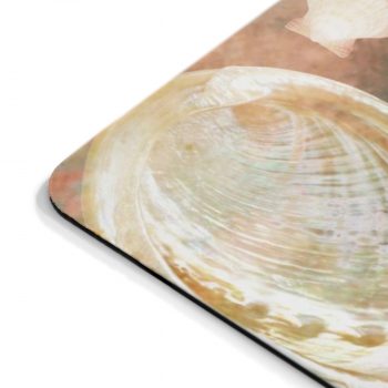 Mousepad Sea Shells Seashells Ocean Grey Silver Beige Sand Art Print Old Antique Vintage