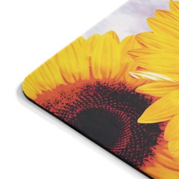 Mousepad Sunflowers Flower Art Print Old Antique Vintage Blue Yellow Brown