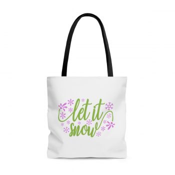 Tote Bag Quote Let it Snow