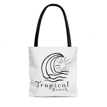 Tote Bag Quote Tropical Beach