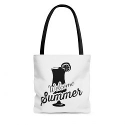 Tote Bag Quote Welcome Summer - Cocktail Drink