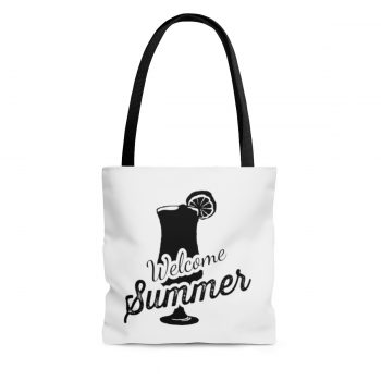 Tote Bag Quote Welcome Summer - Cocktail Drink