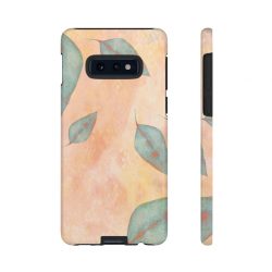 Tough Case Cell Phone Cover Colorful Blue Leaves Leaf Beige Cream Coral Brown Art Print Old Antique Vintage