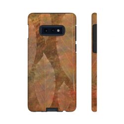 Tough Case Cell Phone Cover Colorful Leaf Copper Brown Beige Nature Art Print Old Antique Vintage