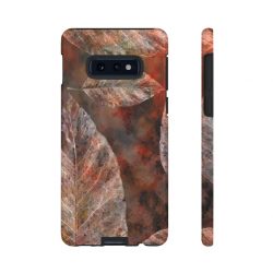 Tough Case Cell Phone Cover Colorful Leaves Leaf Print Grey Beige Cream Brown Nature Art Print Old Antique Vintage