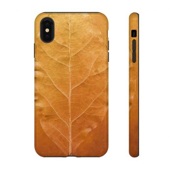 Tough Case Cell Phone Cover Golden Leaf Vein Print Beige Gold Nature Art Print Old Antique Vintage