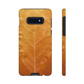 Tough Case Cell Phone Cover Golden Leaf Vein Print Beige Gold Nature Art Print Old Antique Vintage