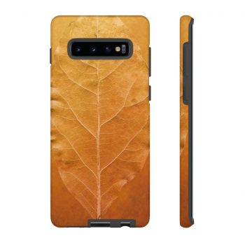 Tough Case Cell Phone Cover Golden Leaf Vein Print Beige Gold Nature Art Print Old Antique Vintage