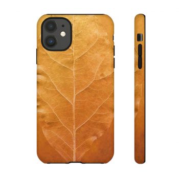 Tough Case Cell Phone Cover Golden Leaf Vein Print Beige Gold Nature Art Print Old Antique Vintage