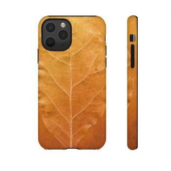 Tough Case Cell Phone Cover Golden Leaf Vein Print Beige Gold Nature Art Print Old Antique Vintage