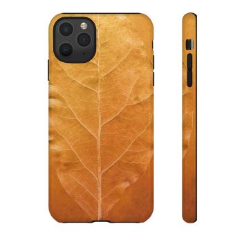 Tough Case Cell Phone Cover Golden Leaf Vein Print Beige Gold Nature Art Print Old Antique Vintage