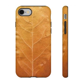 Tough Case Cell Phone Cover Golden Leaf Vein Print Beige Gold Nature Art Print Old Antique Vintage