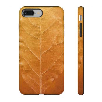 Tough Case Cell Phone Cover Golden Leaf Vein Print Beige Gold Nature Art Print Old Antique Vintage