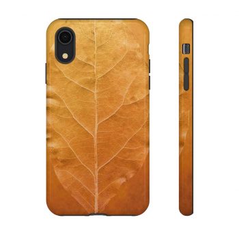 Tough Case Cell Phone Cover Golden Leaf Vein Print Beige Gold Nature Art Print Old Antique Vintage