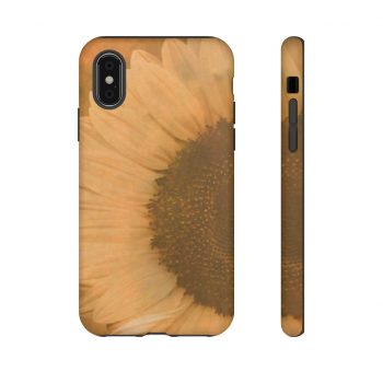 Tough Case Cell Phone Cover Large Sunflower Flower Art Print Old Antique Vintage Beige Yellow Brown