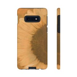 Tough Case Cell Phone Cover Large Sunflower Flower Art Print Old Antique Vintage Beige Yellow Brown