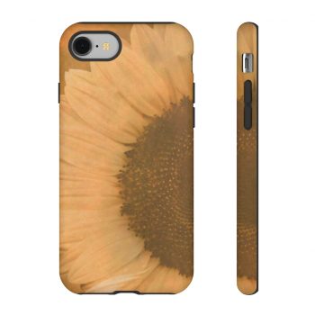 Tough Case Cell Phone Cover Large Sunflower Flower Art Print Old Antique Vintage Beige Yellow Brown