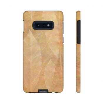 Tough Case Cell Phone Cover Leaves Leaf Vein Print Beige Cream Brown Nature Art Print Old Antique Vintage