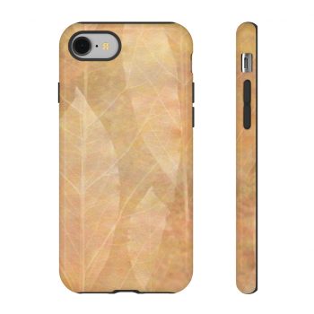 Tough Case Cell Phone Cover Leaves Leaf Vein Print Beige Cream Brown Nature Art Print Old Antique Vintage