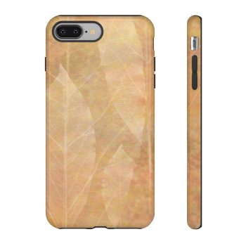 Tough Case Cell Phone Cover Leaves Leaf Vein Print Beige Cream Brown Nature Art Print Old Antique Vintage